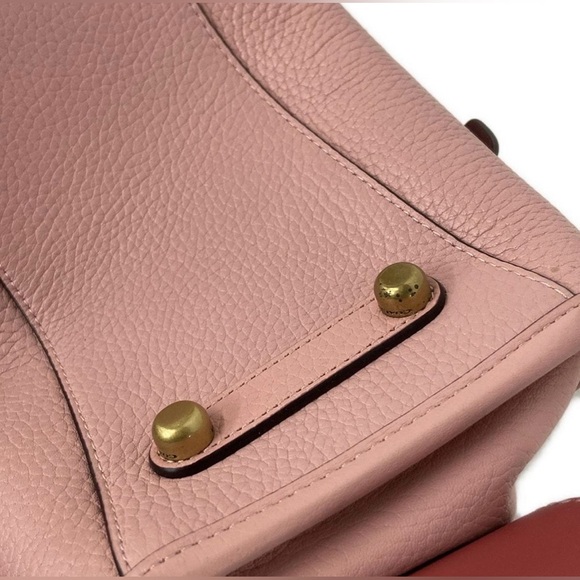 COACH 1941 Rogue 31 Peony Pink Pebble Leather Tea Rose & Rivets - Picture 10 of 16